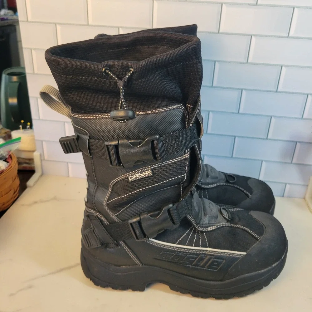 Castle X Barrier 2 Snowmobile Boots Mens 10 Black Dry-X Waterproof Winter Racing